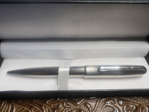 🔴 LECCE PEN penna sfera ARGENTO 925 MASSICCIO meccanismo rotazione scrive