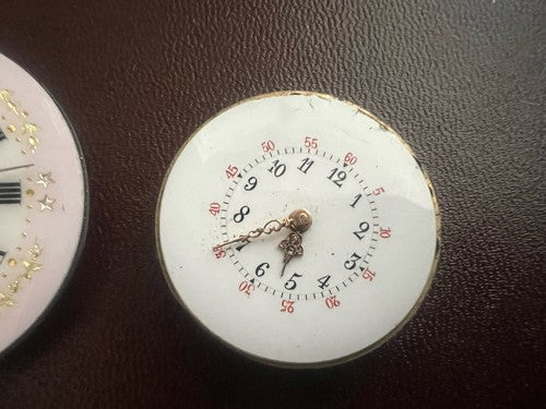 🔴 Meccanismi orologi tasca quadranti PORCELLANA pezzi parti ricambio vintage