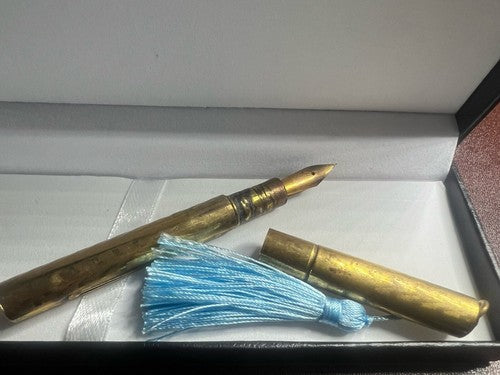 Stylo-Plume Stylo à Plume Laiton Levier Fonctionne Et Écrit Vintage Du 1920