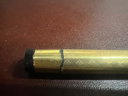 🔴 ANGLO AMER penna stilografica retrattile placcata ORO 18 CARATI vintage