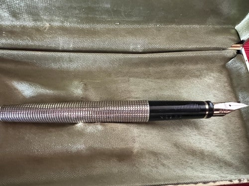 Parker 75 Stylo-Plume Stylo à Plume Argent Solide Sonnet Plaqué Or 