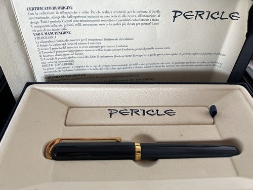 Visconti Stylo-Plume Sphère Périclès Bleu Marbré Écrit Boîte Et Certifié