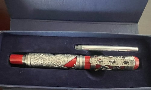 Moulin Rouge Stylo-Plume Stylo à Plume Laque Cartouche Ridium Point Utilisé