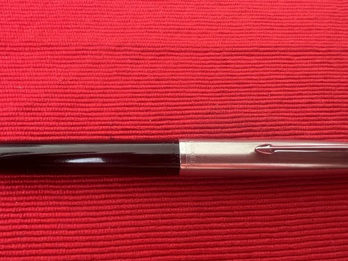 🔴 PARKER Druckbleistift, schwarz mit gelbem Diamantschliffstein, Vintage 
