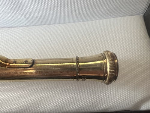 🔴 PERFECTOR matita meccanica cesellata LAMINATO ORO guillochè vintage