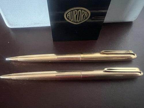 AURORA Bolígrafo Y Lápiz Mecánico Set Serie AQUILA Dorados Vintage 