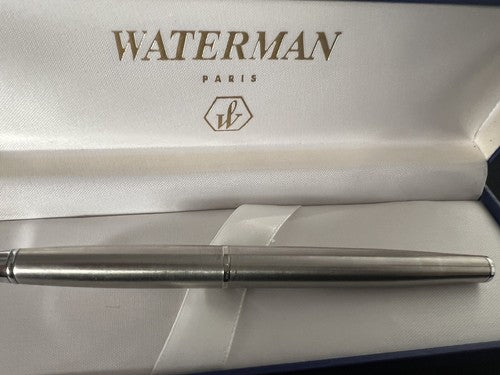 🔴 WATERMAN penna stilografica cromata Hemisphere scrive a cartuccia