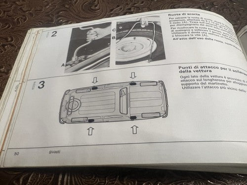 Renault 4 Livret Voiture Utilization Entretien Langue Italien Original Cru 69 
