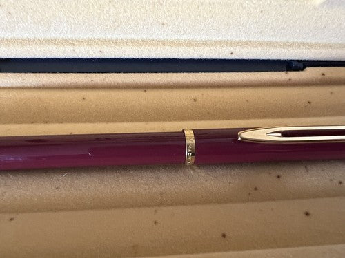 🔴 WATERMAN penna sfera lacca EXECUTIVE rosso bordeaux scrive garanzia