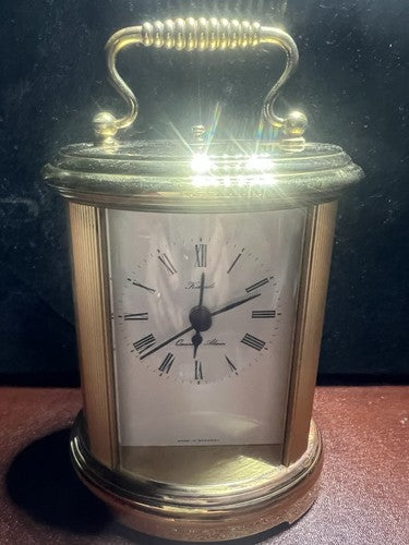 🔴 KIENZLE orologio cappuccina da scrivania ottone funzion quarzo h16 cm vintage