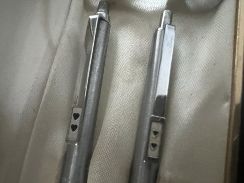 🔴 PAPERMATE penna e matita meccanica metallo scrivono con astuccio vintage