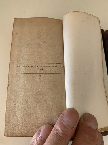 Book New Testament German Antique 1868 Cover IN Skin Antique