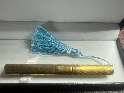🔴 Penna stilografica ottone leva funziona e SCRIVE vintage del 1920