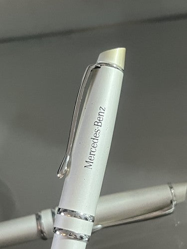 Mercedes Stylo-Plume Sphère + Crayon Mécanique Laque Argent de Collection