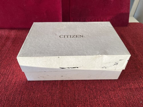 🔴 CITIZEN box scatola orologio Eco drive stiletto rigido custodia vintage