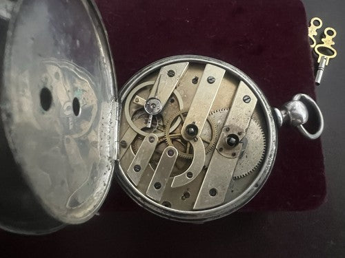 PG DENIER Montre Poche Homme Remontage Manuel 8 sur Hydraulique A Keys Marche