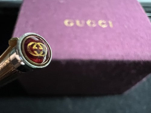 Gucci Stylo-Plume Sphère Or Guillocchè Mini De Sac Rare Vintage