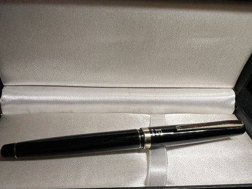 🔴 PILOT E penna stilografica nera pennino ORO 14 KT a cartuccia vintage 1970