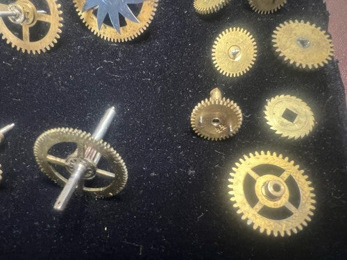 🔴 RUOTA OROLOGIO ingranaggio movimento pignoni a pendolo tavolo lotto 23 pezzi