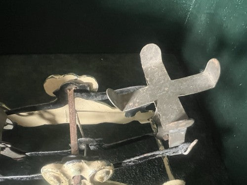 🔴 BILANCIA bilancino espositivo miniatura ghisa e smalti ULTRA RARA antica