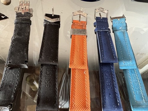 🔴 SECTOR Herren-Uhrenarmbänder aus Leder, Größe wie abgebildet, mit Schnallen, 5 Stück 