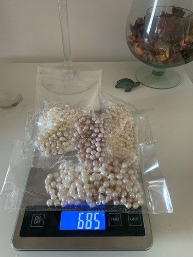 🔴 PERLE NATURALI avorio rosa scaramazze collana gioiello fai da te 685 gammi