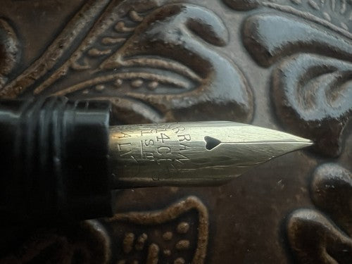 🔴 IDEAL penna stilografica retrattile pennino ORO 14KT funziona vintage B