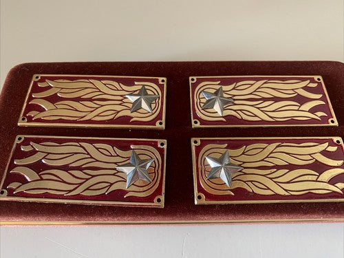 Toggle Forces Armées Italien Militaire Métal Et Vernis Galons 6 Pièces Vintage 