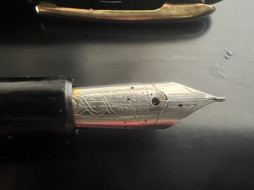 🔴 MERCURIO penna stilografica pistone pulsante oblò trasparente SCRIVE vintage