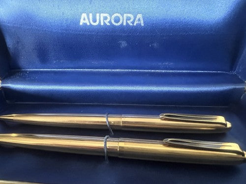 Aurora Pen Sphere And Pencil Mechanical Set Series Eagle Golden Vintage 