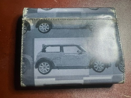 Mini Portefeuille Unisexe Gris Logo Voiture De Collection Vintage