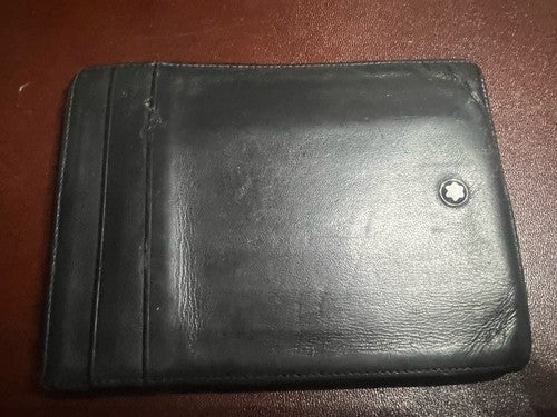 🔴 MONTBLANC portafoglio uomo porta carte credito banconote documento astuccio