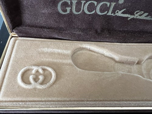 Gucci Boîte Porte-Clé Marron Interne Douceur Comme Photo Vintage 1980