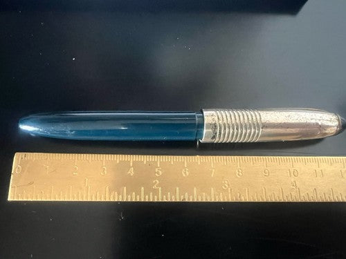 🔴 LIBERTY penna stilografica leva blu cappuccio metallo SCRIVE vintage 1930