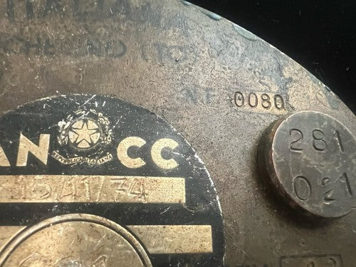 Plaques Ancc Fram Italienne Médailles Métal Armoiries Vintage Numérotés