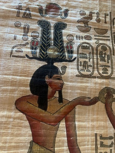 Papyrus Egyptian Authentic Egyptian Original Hand Painted Vintage