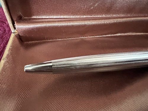 Aurora Stylo-Plume Sphère Chrome Écrit Parfaitement D'Origine Vintage 70
