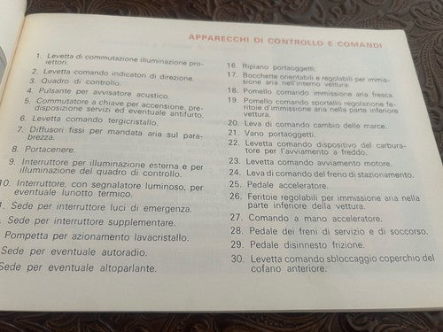 Fiat 126 Booklet Car Use Maintenance Italian Original Vintage