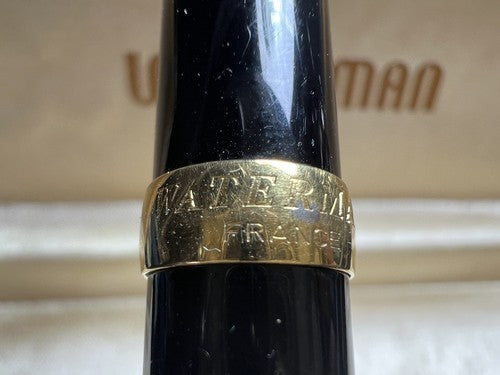 Waterman Stylo-Plume Sphère Ici Et Le Crystal Noire Avec Cristal Écrit Vintage