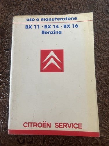 🔴 CITROEN BX 11-14-16 Libretto auto uso e manutenzione ORIGINALE vintage