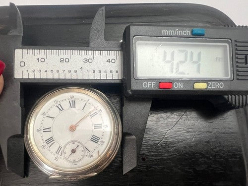 🔴 LEON PERRIN orologio tasca ARGENTO 800 cesellato da revisionare parti