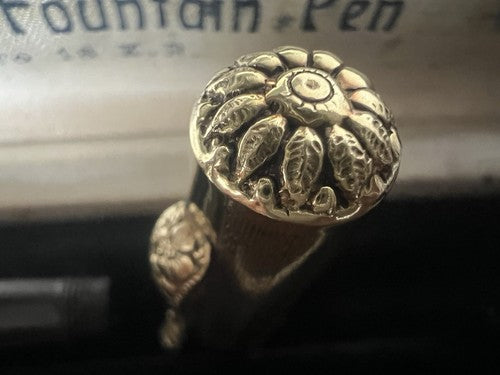 Ideal Retractable Fountain Pen 14KT Gold Vintage B