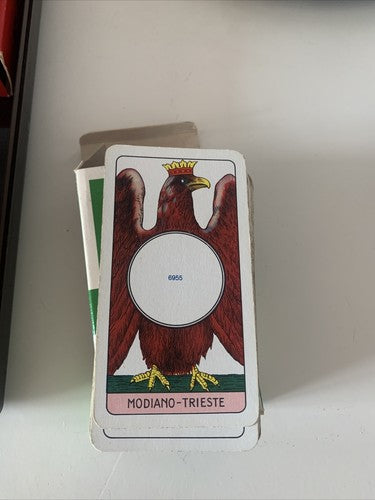 🔴 MODIANO carte gioco FRANCESI, NAPOLETANE MERCANTE IN FIERA DADI vintage