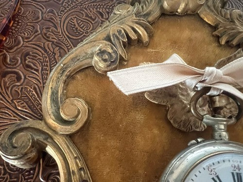 ROSSKOPF Montre Poche Chronomètre Moderne Cassé mit Image Mural Vintage 