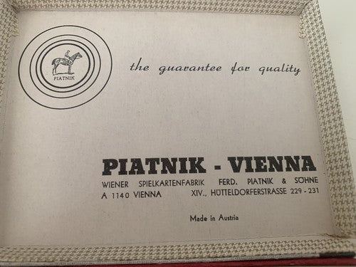 🔴 Carte da gioco FRANCESI PIATNIK VIENNA con cavalieri cavalli vintage