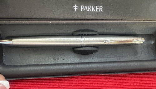 🔴 PARKER penna stilografica 45 cromata satinata lucida pennino F scrive