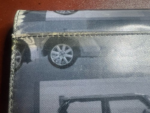 Mini Portefeuille Unisexe Gris Logo Voiture De Collection Vintage