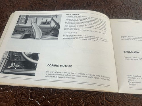 Alfasud super Booklet Car Use Maintenance Italian Original Vintage