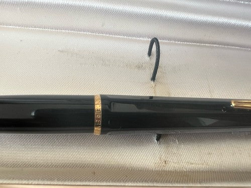 🔴 BALLOGRAF EPOCA Kugelschreiber schwarz mit vergoldetem Druckknopf 4 