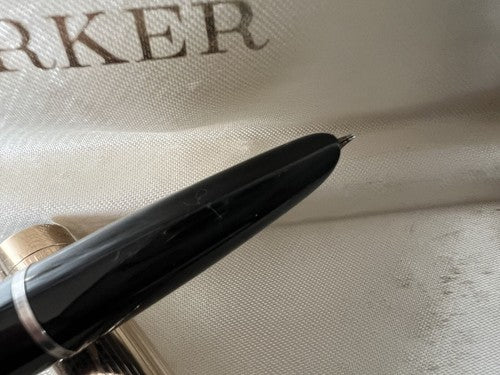 Parker Stylo-Plume Stylo à Plume 17 Capuche Plaqué Or Écrit Vintage 1962